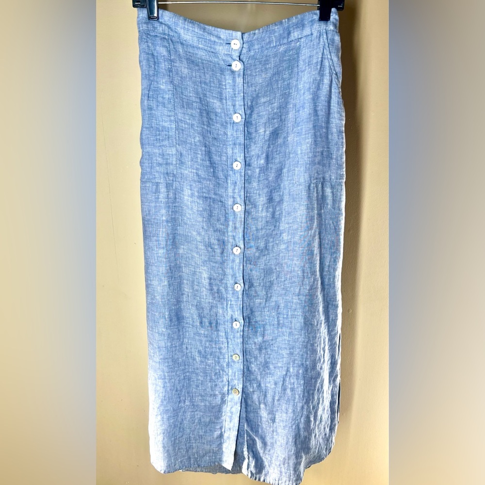 Tahari Linen Maxi Skirt